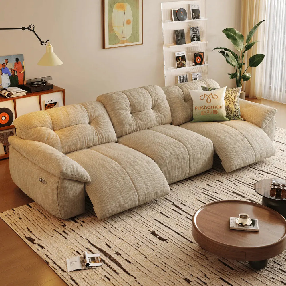 Lorenza Fabric Recliner Sofa (Water Repellent) - Esteller