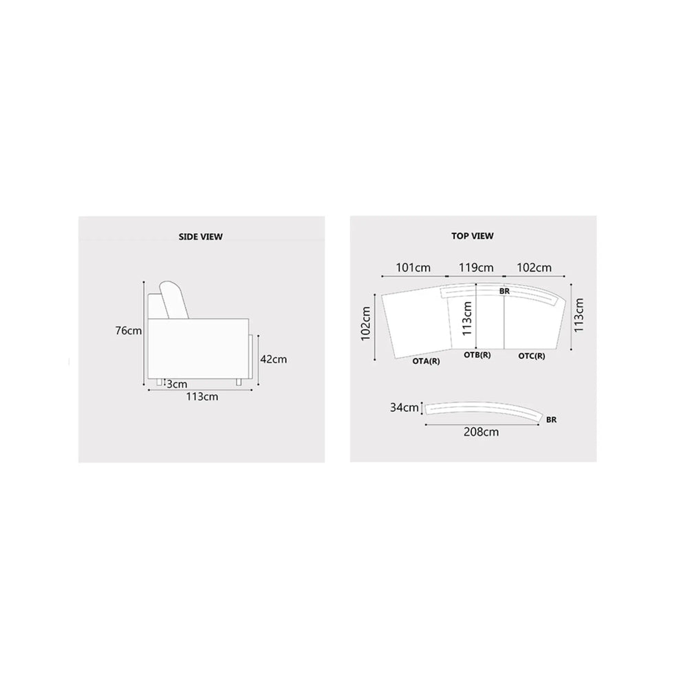 Fiorin Fabric Sectional Sofa (Pet Friendly & Easy Clean) - Esteller