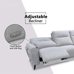 Xyrel Fabric Recliner L-Shaped Sofa (Pet Friendly & Easy Clean) - Esteller