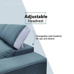 Orlyn Fabric Corner Adjustable Headrest Sofa (Sectional) (Pet Friendly & Easy Clean) - Esteller