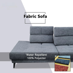 Norrel Fabric Adjustable Backrest & Armrest Corner Sofa (Sectional) (Pet Friendly & Easy Clean) - Esteller