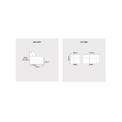 Shoalis Fabric Adjustable Backrest Sofa (Pet Friendly & Easy Clean) - Esteller