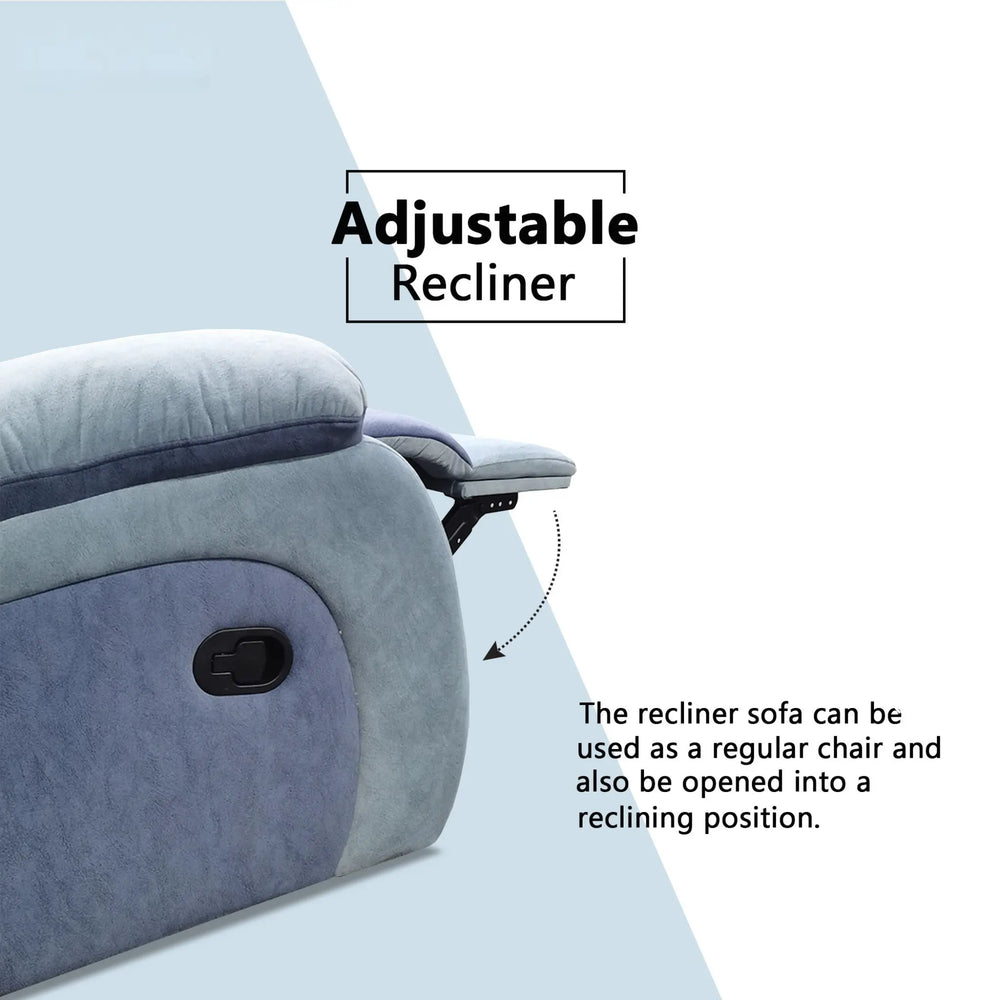 Sylva Fabric Recliner Sofa (Pet Friendly & Easy Clean) - Esteller