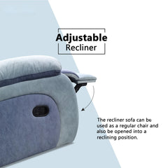 Sylva Fabric Recliner Sofa (Pet Friendly & Easy Clean) - Esteller