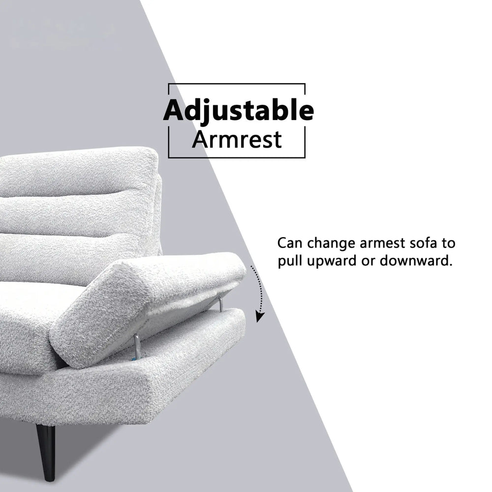 Xandor Fabric Adjustable Backrest & Armrest Corner Sofa (Pet Friendly & Easy Clean) - Esteller