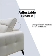 Aquara Fabric Adjustable Headrest Sofa (Pet Friendly & Easy Clean) - Esteller