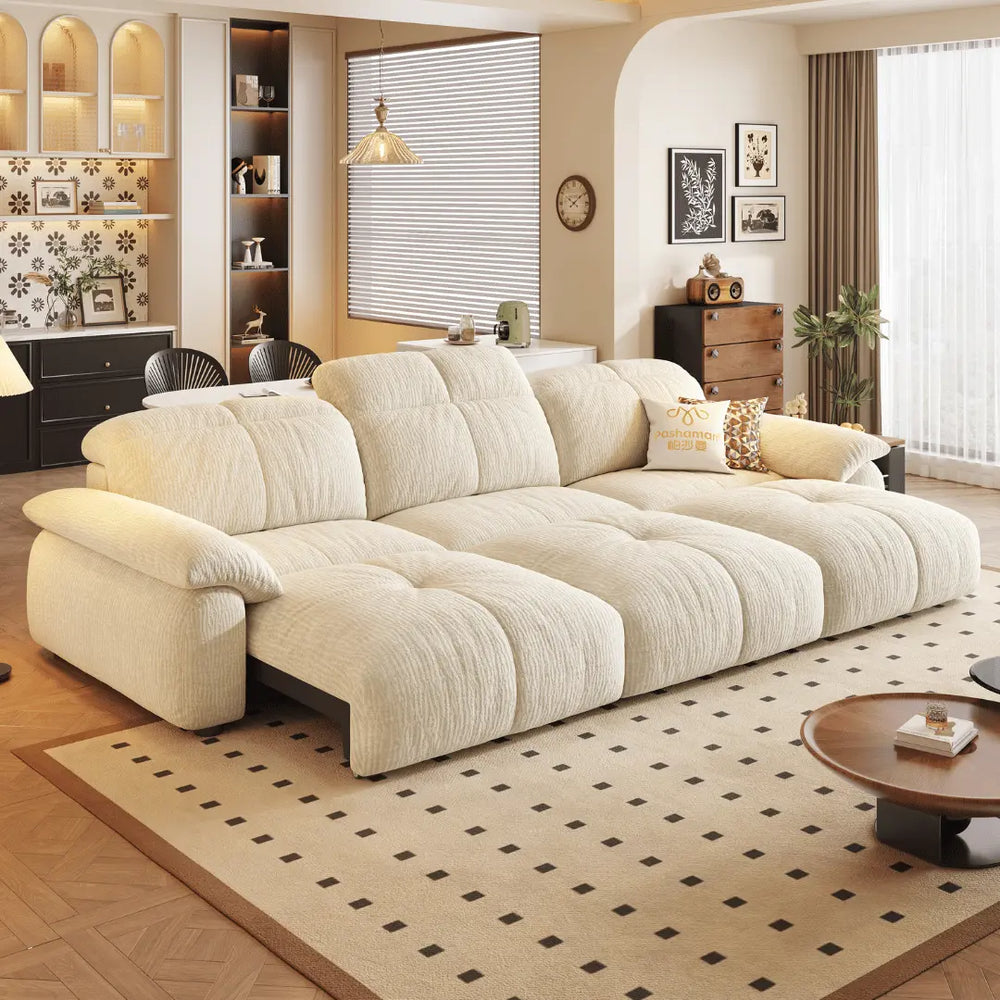 Wriggs Fabric Electric Sofa Bed (Water Repellent & App + Remote Control) - Esteller