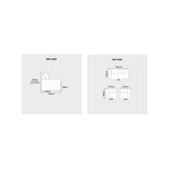 Aquara Fabric Adjustable Headrest Sofa (Pet Friendly & Easy Clean) - Esteller