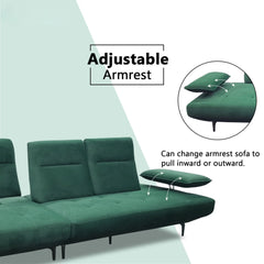 Arvel Fabric Adjustable Backrest & Armrest Sofa (Pet Friendly & Easy Clean) - Esteller