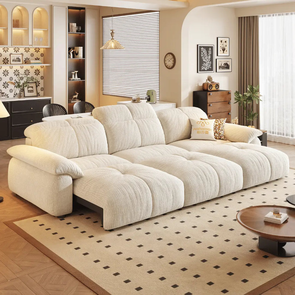 Wriggs Fabric Electric Sofa Bed (Water Repellent & App + Remote Control) - Esteller