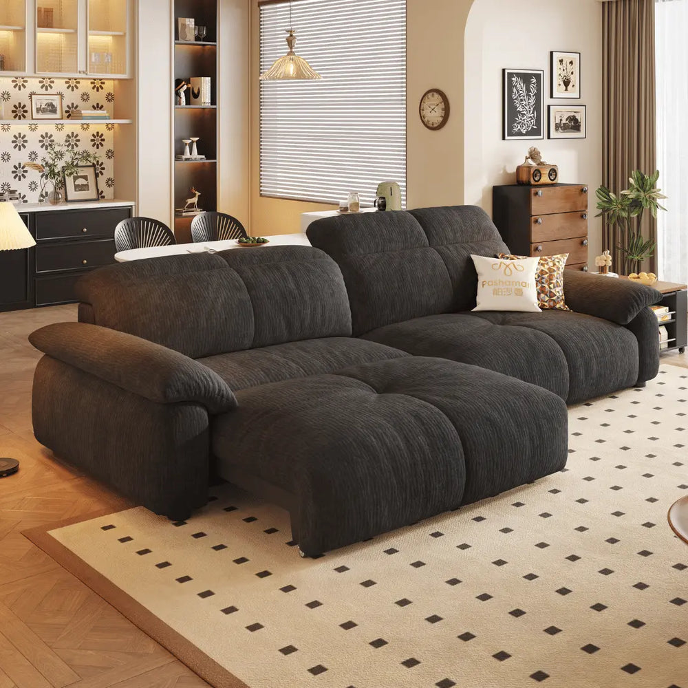 Wriggs Fabric Electric Sofa Bed (Water Repellent & App + Remote Control) - Esteller