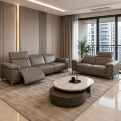 Zorvane Genuine Leather Recliner Sofa MB