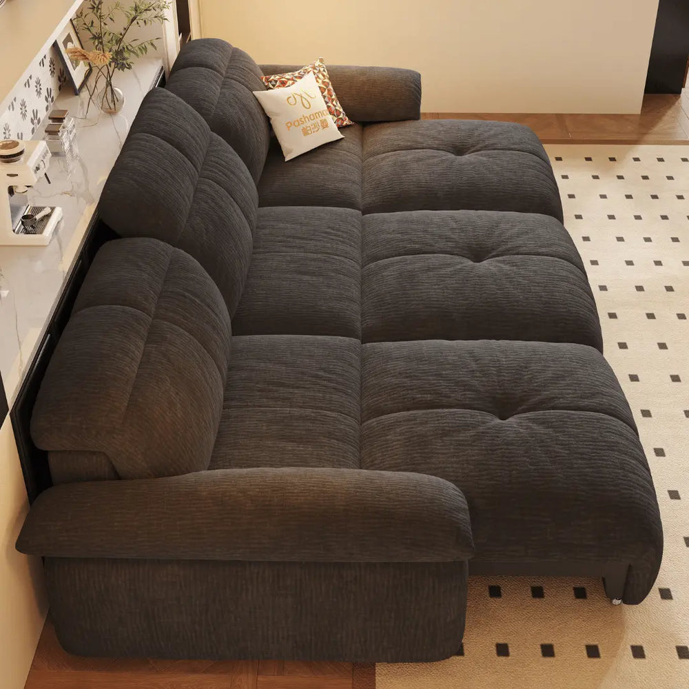 Wriggs Fabric Electric Sofa Bed (Water Repellent & App + Remote Control) - Esteller