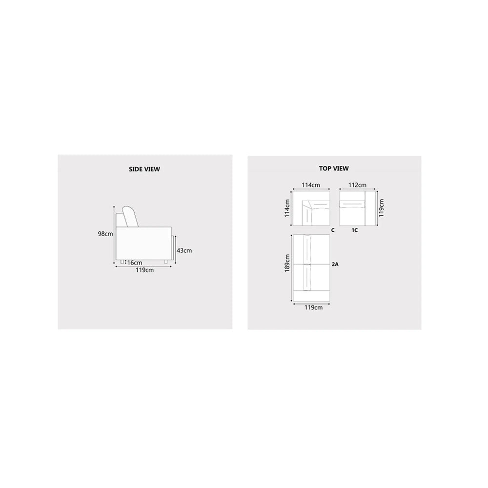 Xandor Fabric Adjustable Backrest & Armrest Corner Sofa (Pet Friendly & Easy Clean) - Esteller