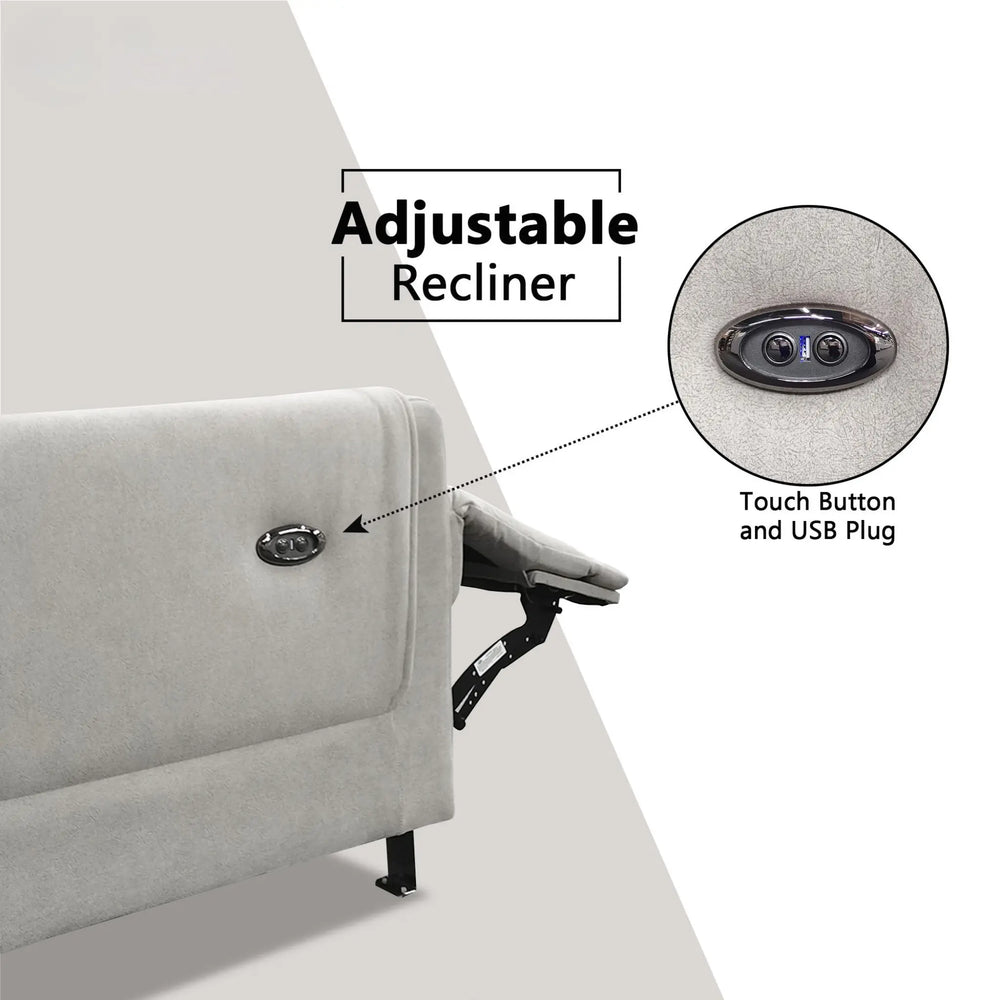 Korrel Fabric Recliner L-Shaped Sofa (Pet Friendly & Easy Clean) - Esteller