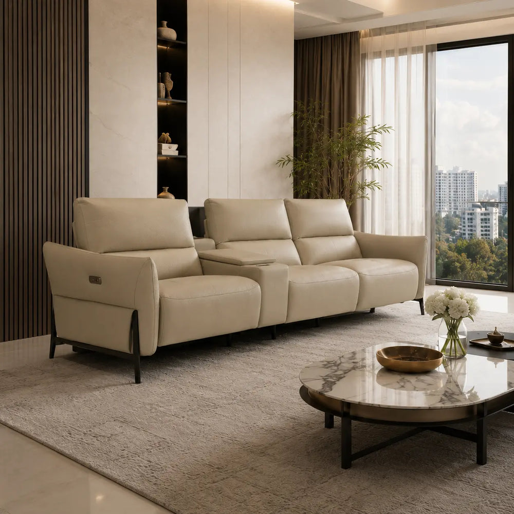 Celaro Genuine Leather Recliner Sofa MB
