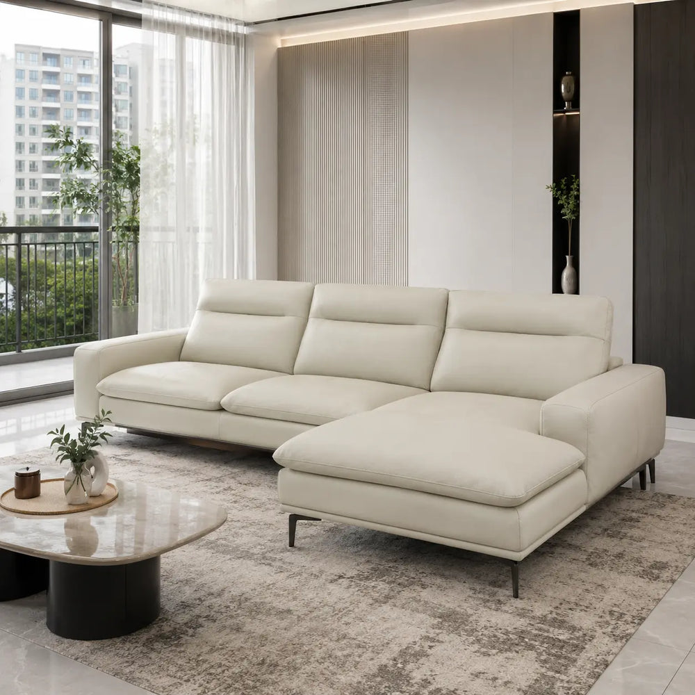 Nuvello Genuine Leather Sectional Sofa MB