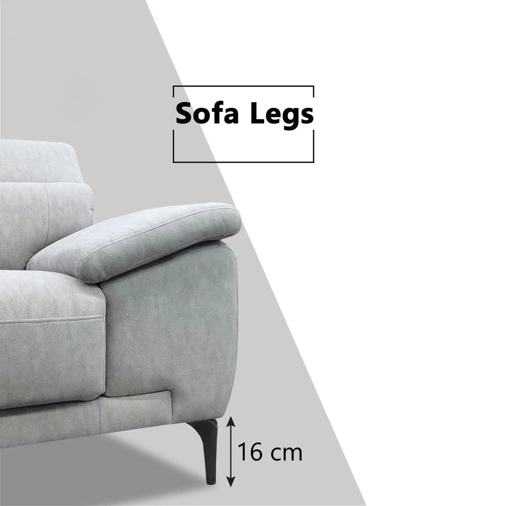 Terrava Fabric Adjustable Headrest Sofa (Pet Friendly & Easy Clean) - Esteller