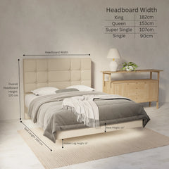 Elara Genuine Leather Floating Bed Frame (With LED) SSE