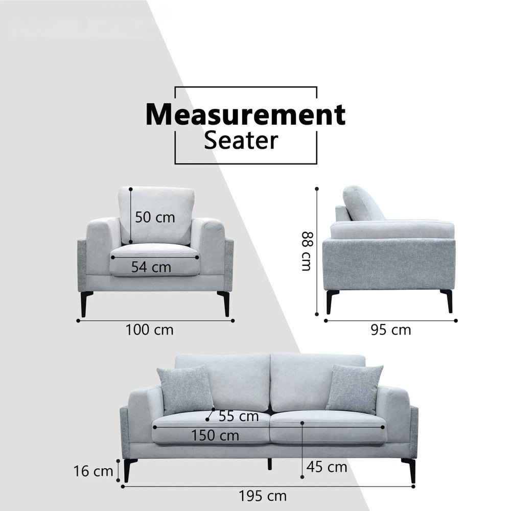 Auren Fabric Sofa (Pet Friendly & Easy Clean) - Esteller