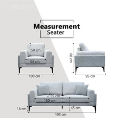 Auren Fabric Sofa (Pet Friendly & Easy Clean) - Esteller