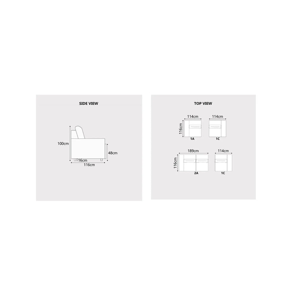 Norric Fabric Adjustable Backrest & Armrest Sofa (Pet Friendly & Easy Clean) - Esteller