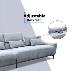 Farven Fabric Adjustable Backrest Recliner Sofa (Pet Friendly & Easy Clean) - Esteller