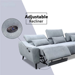 Farven Fabric Adjustable Backrest Recliner Sofa (Pet Friendly & Easy Clean) - Esteller