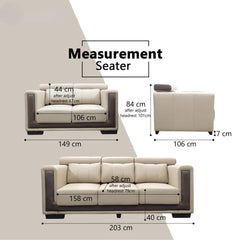 Xoryn Fabric Adjustable Headrest Slider Sofa (Pet Friendly & Easy Clean) KH