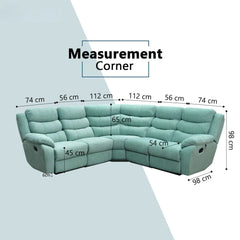 Myros Fabric Recliner Corner Sofa (Pet Friendly & Easy Clean) - Esteller