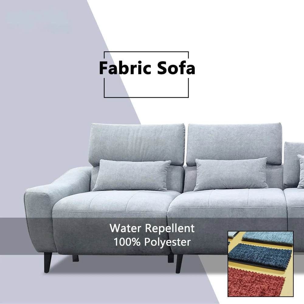 Farven Fabric Adjustable Backrest Recliner Sofa (Pet Friendly & Easy Clean) - Esteller