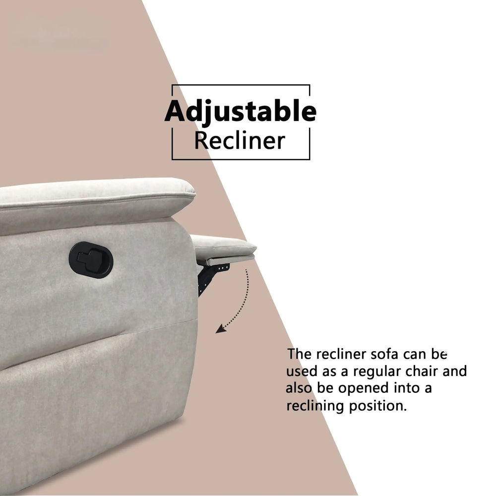 Xyvon Fabric Recliner Sofa (Pet Friendly & Easy Clean) - Esteller