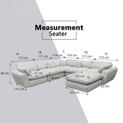 Korra Fabric Sectional Sofa - Esteller