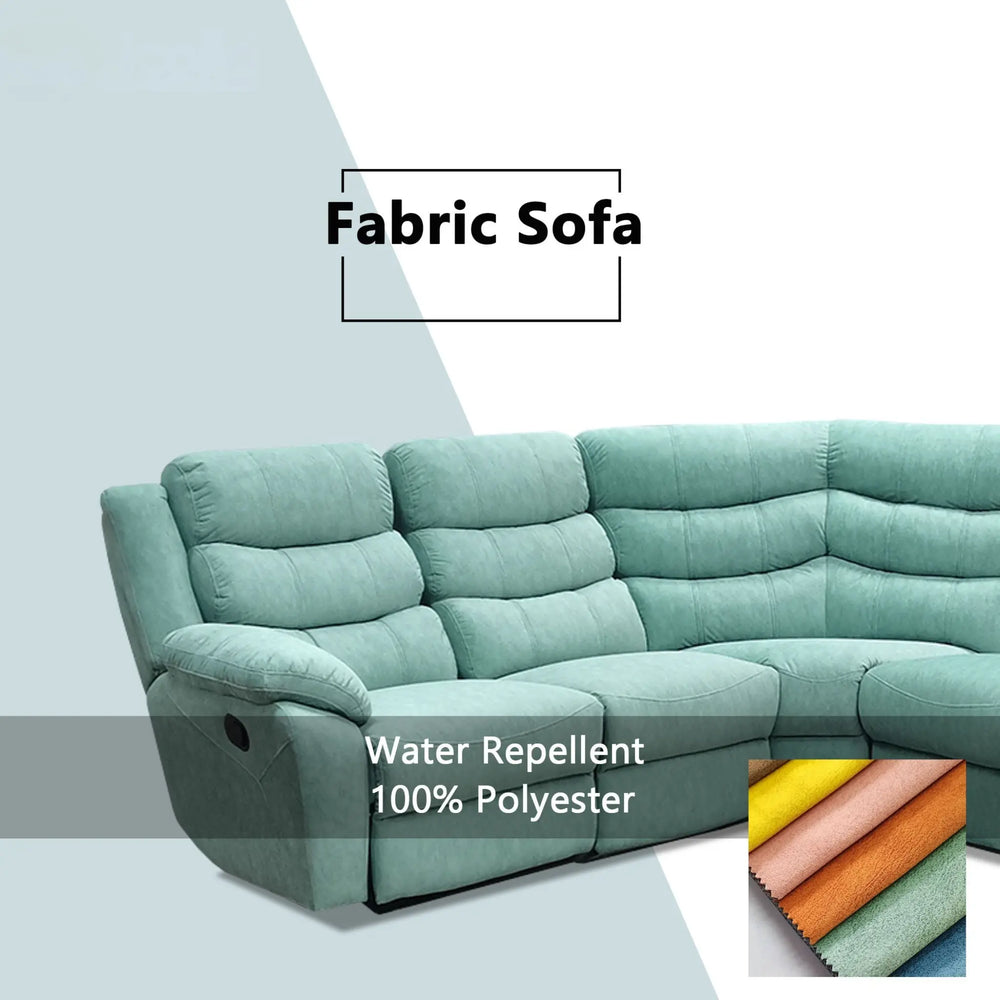 Myros Fabric Recliner Corner Sofa (Pet Friendly & Easy Clean) - Esteller