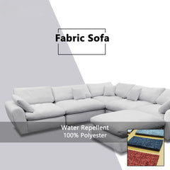 Korra Fabric Sectional Sofa - Esteller