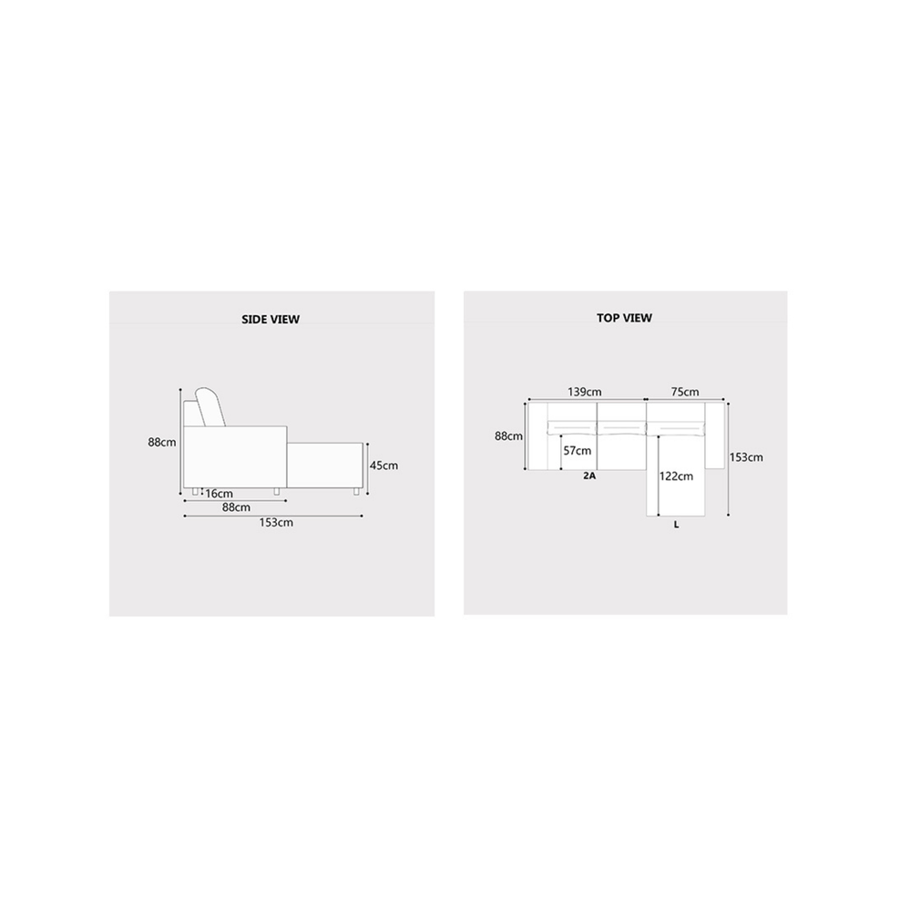 Orlinor Fabric L-Shaped Sofa (Pet Friendly & Easy Clean) KH