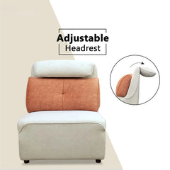 Havor Fabric Adjustable Headrest Sofa (Pet Friendly & Easy Clean) - Esteller