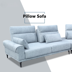 Burvon Fabric Adjustable Backrest Corner Sofa (Pet Friendly & Easy Clean) KH