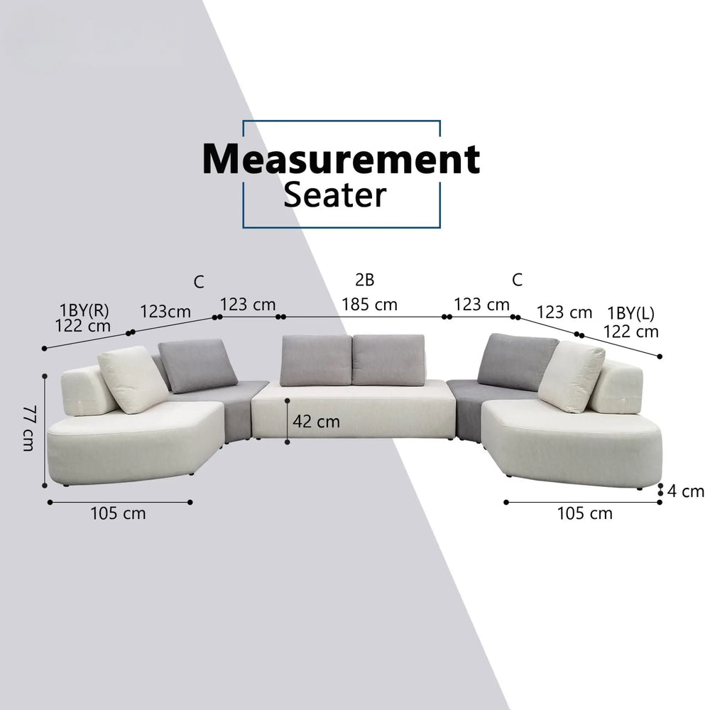 Ryven Fabric Sectional Sofa (Pet Friendly & Easy Clean) - Esteller