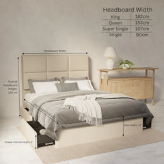 Caspian Genuine Leather Drawer Bed SSE