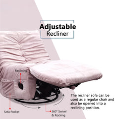 Cyral Fabric Recliner Sofa (Pet Friendly & Easy Clean) - Esteller