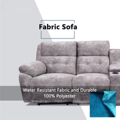 Soral Fabric Recliner Sofa (Pet Friendly & Easy Clean) - Esteller