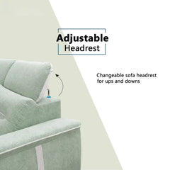 Pebblis Fabric Adjustable Headrest Slider Sofa (Pet Friendly & Easy Clean) - Esteller