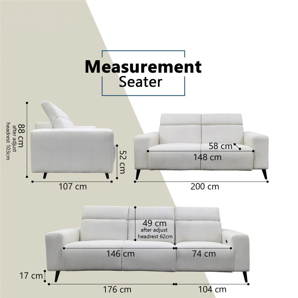 Havos Fabric Recliner Sofa (Pet Friendly & Easy Clean) - Esteller