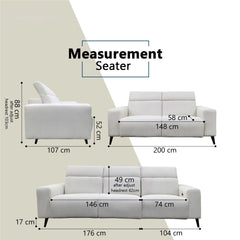 Havos Fabric Recliner Sofa (Pet Friendly & Easy Clean) - Esteller