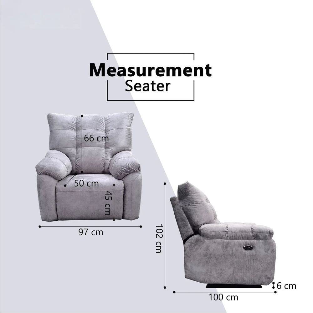 Morrel Fabric Recliner Sofa (Pet Friendly & Easy Clean) - Esteller