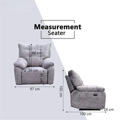 Morrel Fabric Recliner Sofa (Pet Friendly & Easy Clean) - Esteller