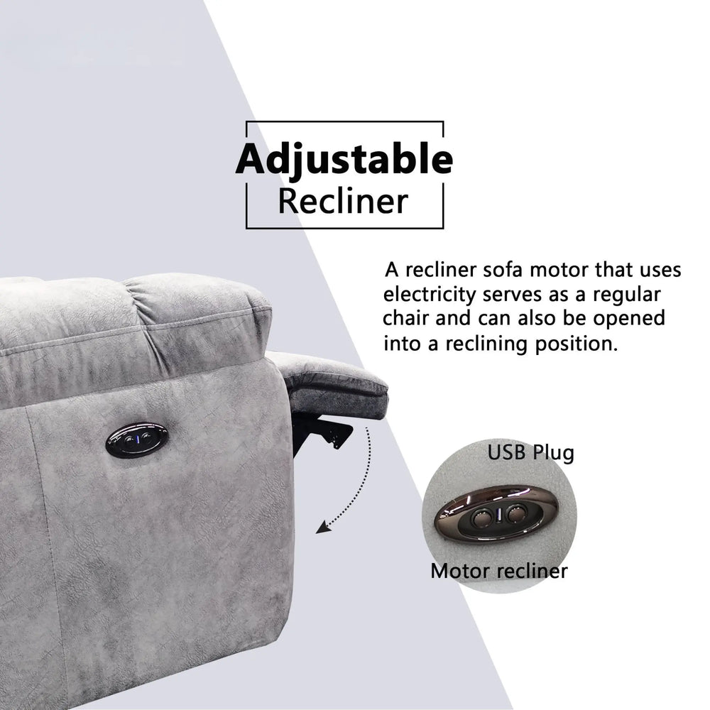 Morrel Fabric Recliner Sofa (Pet Friendly & Easy Clean) - Esteller