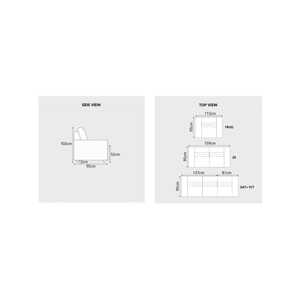Belric Fabric Recliner Sofa (Pet Friendly & Easy Clean) - Esteller