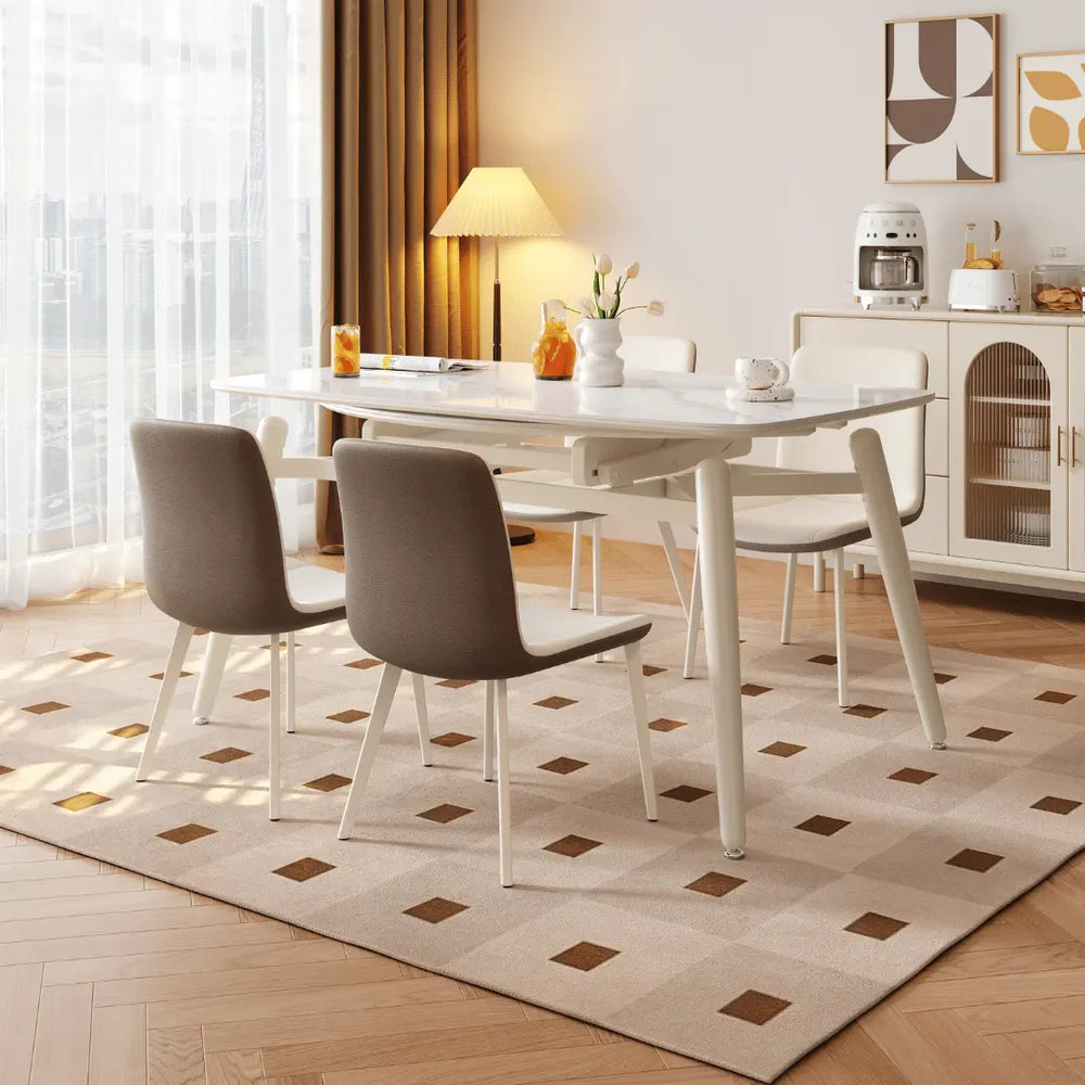 Verilon White Extendable Dining Set - Esteller